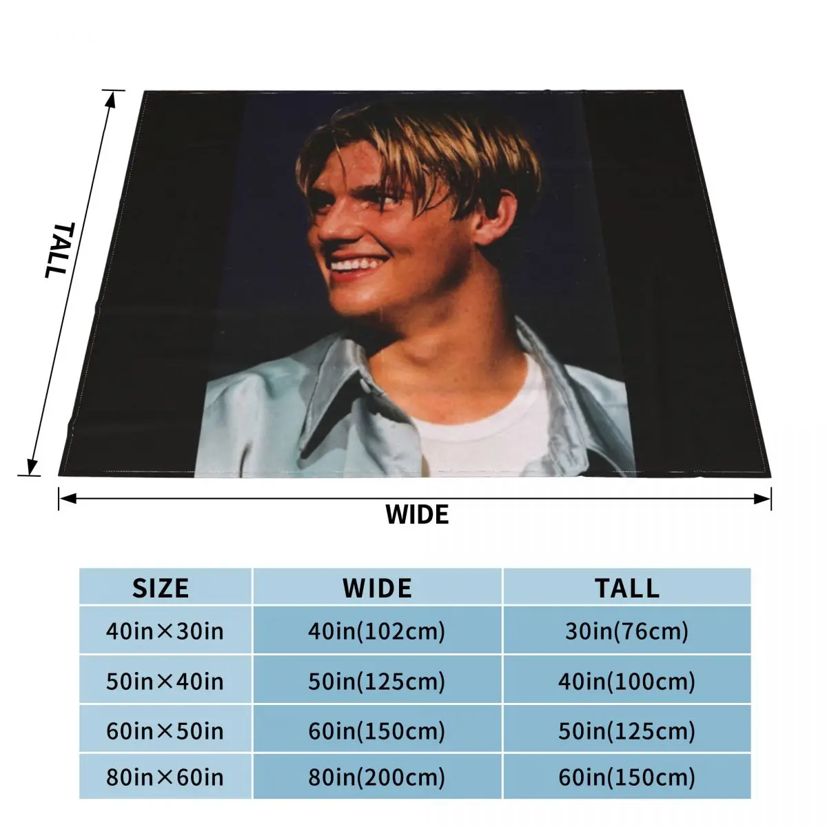 Nick Carter - Poster Throw Blanket blankets ands Stuffeds Luxury Designer Blankets