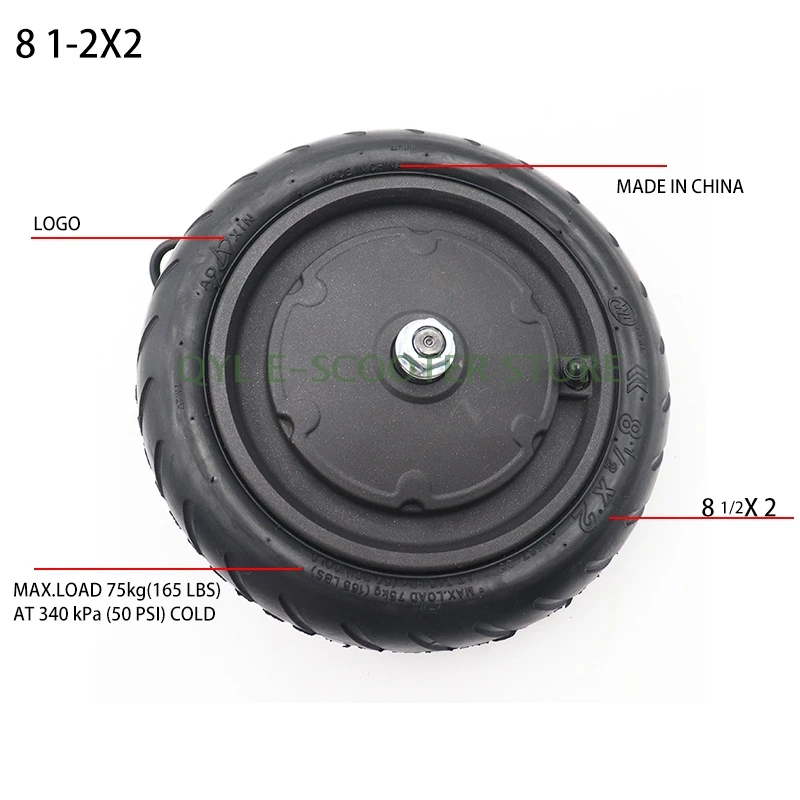 36/48V 350/500W 8.5 Inch Motor Hub for Xiaomi M365 Electric Scooter Modification Accessories 8 1/2x2 Replacement