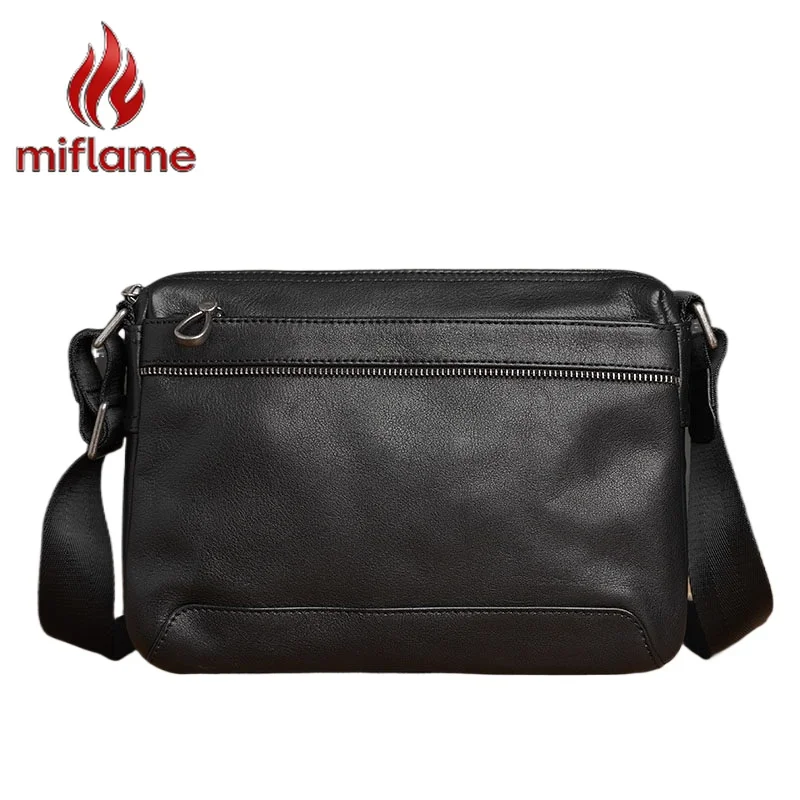 

Mens Genuine Leather Crossbody Bag Full Grain Cowhide Soft Shoulder Bag Vintage Workwear Style Casual Daily Carry