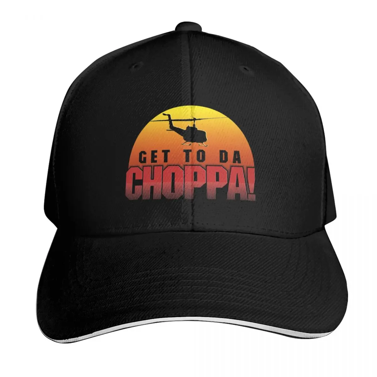 

Get to da Choppa Baseball Cap Visor Funny hats Military Cap Man sailor cap for men For Men Women's