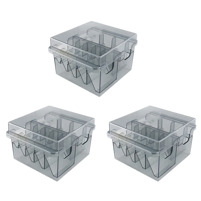 

ABZA-3X Grid Base Storage Box For 8Pcs Hair Clipper Trimmer Limit Comb Guide Comb Barber Tool For Wahl Guide Combs