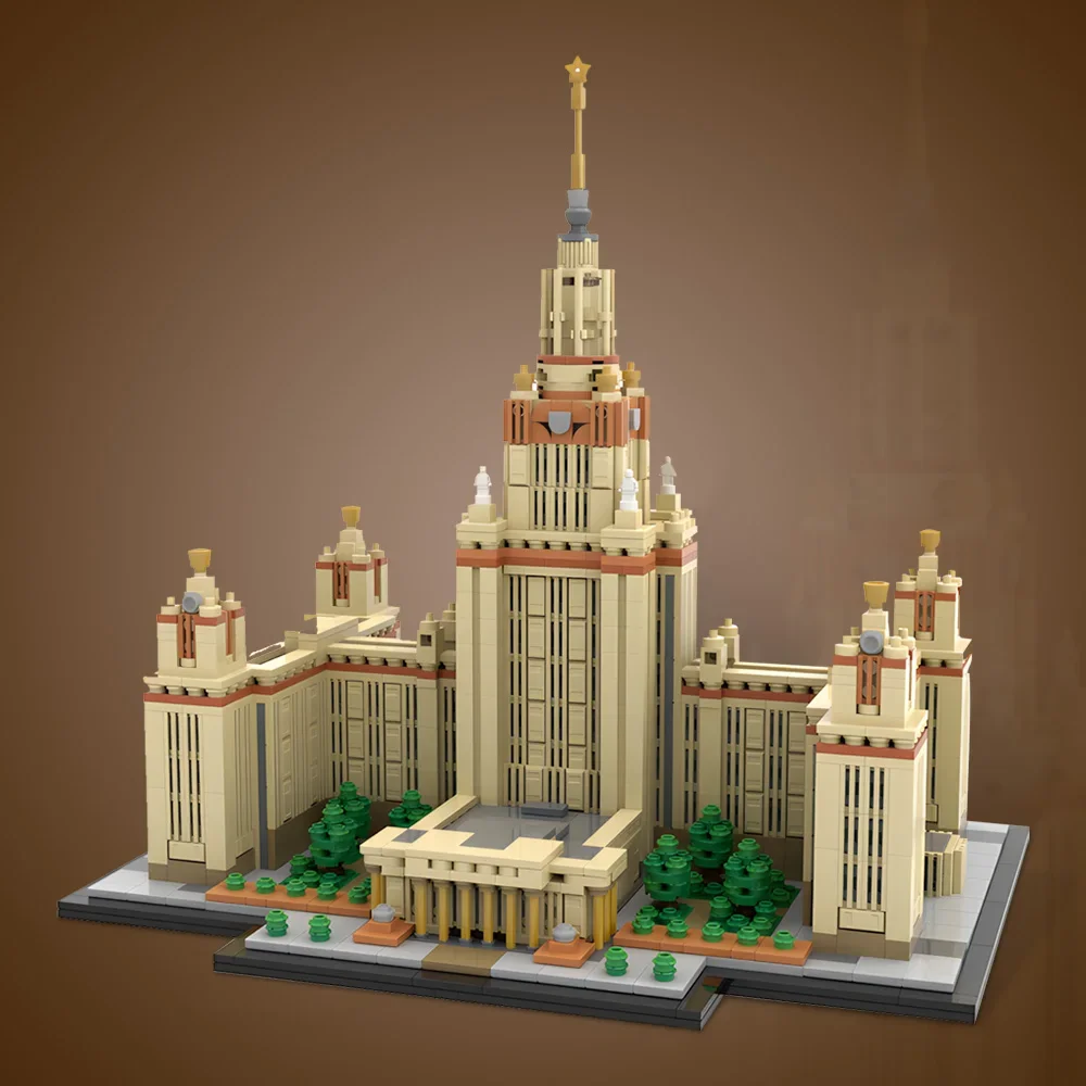 

MOC-203389 Moscow State University 1:800 Scale Building Blocks Model M. V. Lomonosov University Architecture Bricks Toys Gifts