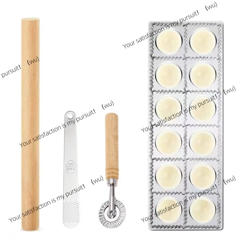 

Italian dumpling mold set 12 holes dumpling mold roller noodle cutter 304 filling spoon meat filling spoon