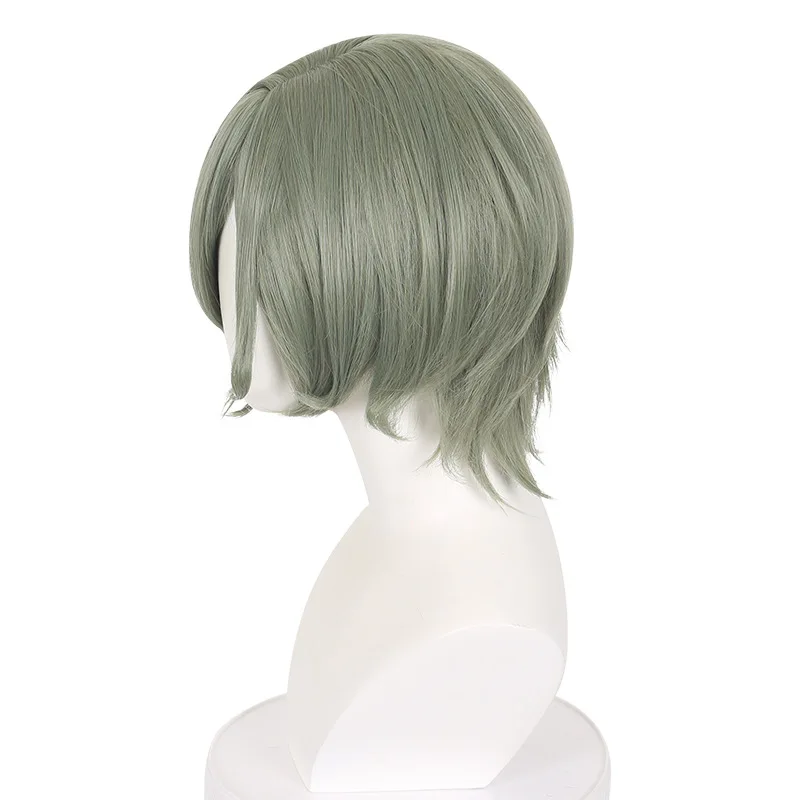 Mujeres adultas Anime Girls Band Cry Lupa Peluca de pelo sintético verde oliva