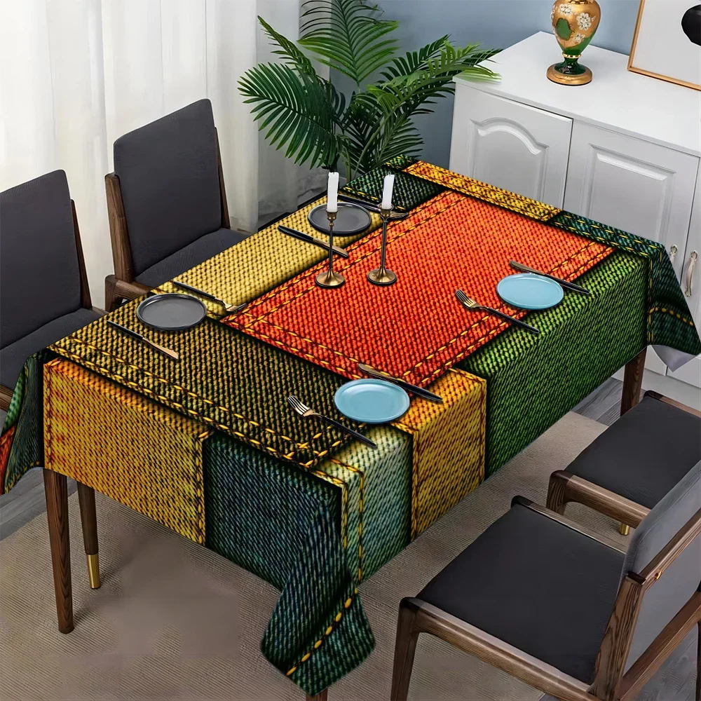 Decorative Pattern Tablecloth, Stylish Table Cover for Kitchen, Dining, Party, TV Cabinet, and Home Decor All Season