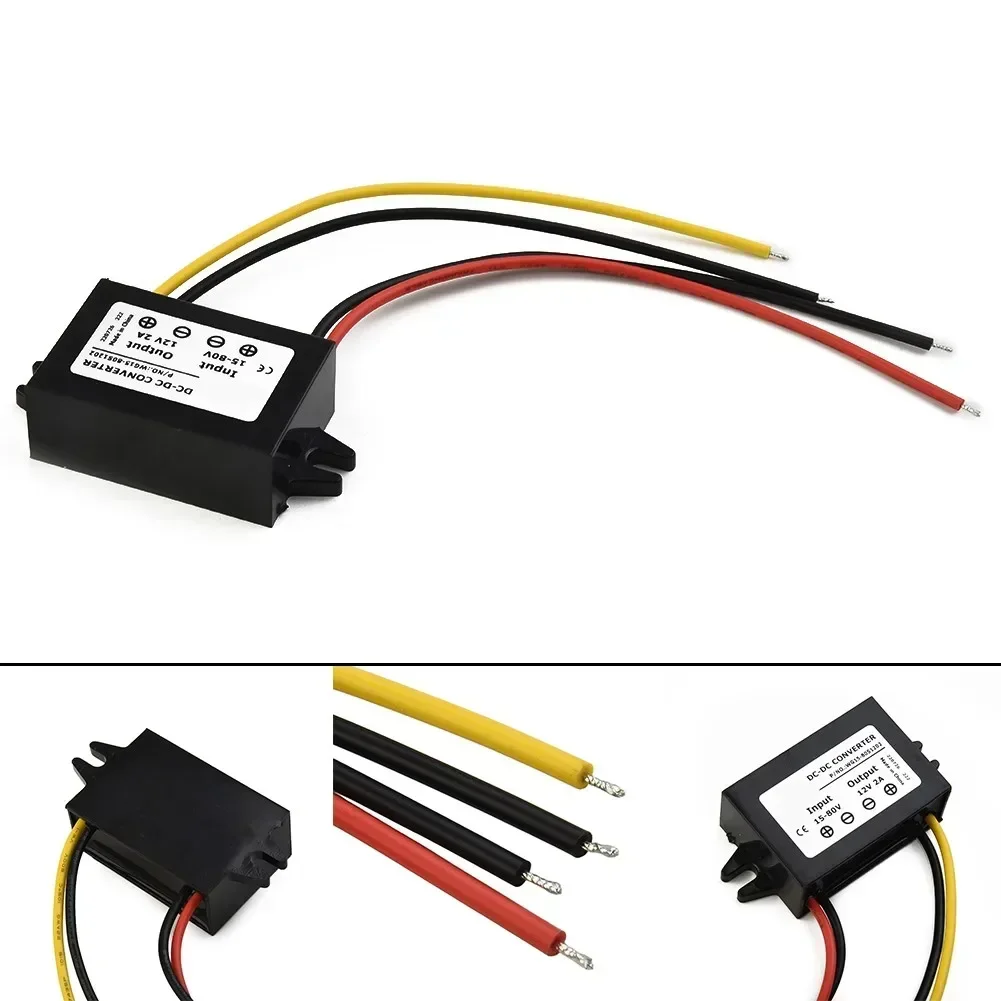 Regulator Switching DC Accessory Black Converter DC-DC Module Moistureproof Step Down 18V 24V 36V 48V 60V To 12V 2A