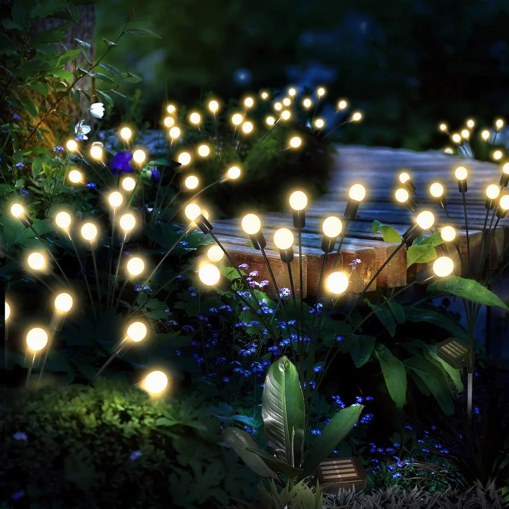 Solar Firefly Lights Garden Decoration Light Outdoor Waterpoof Lights LED Solar Landscape Lighting for Pathway Lawn  Decoration