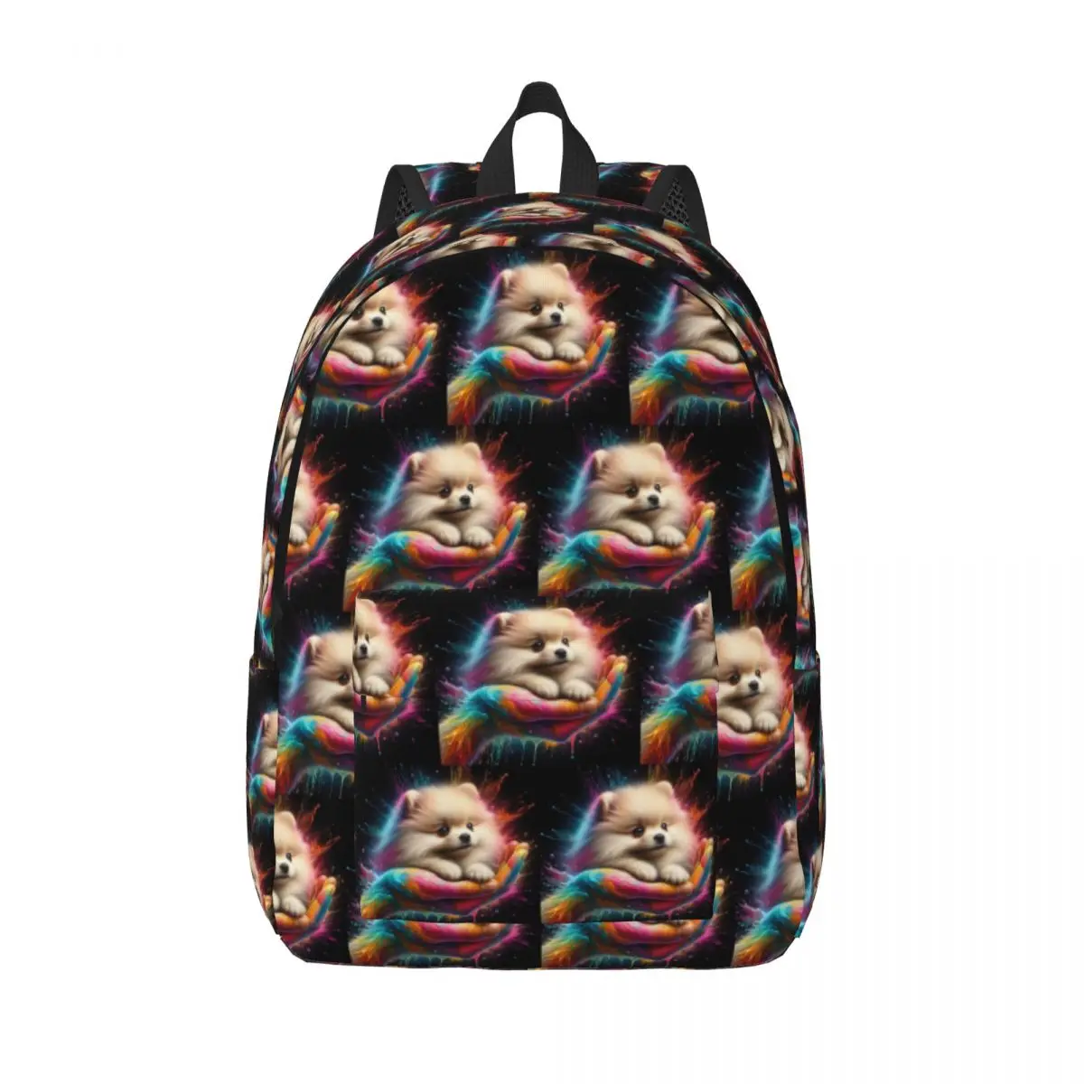 

Студенческий рюкзак с померанским шпицем, школьная сумка, походный дорожный рюкзак для мальчиков и девочек, модная сумка для книг, сумки на плечо
