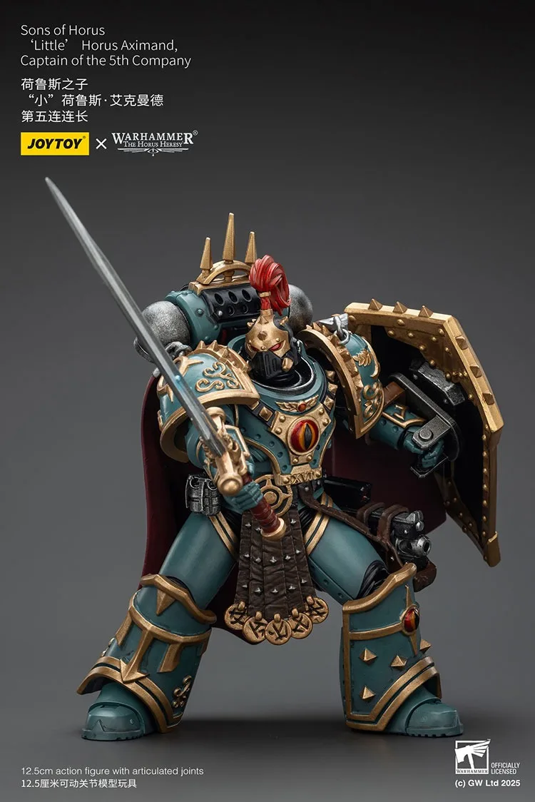 JOYTOY Warhammer "The Horus Heresy" Sons of Horus 'Little'Horus Aximand, Capitano della 5a Azienda Action Figures Doll Collect