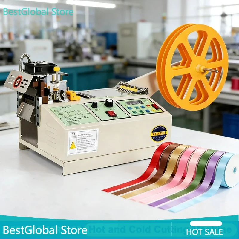 Automatic Computerized Rope Cutting Machine 988T Cold and Hot Zipper Cutting Ribbon Cutting Webbing Machine
