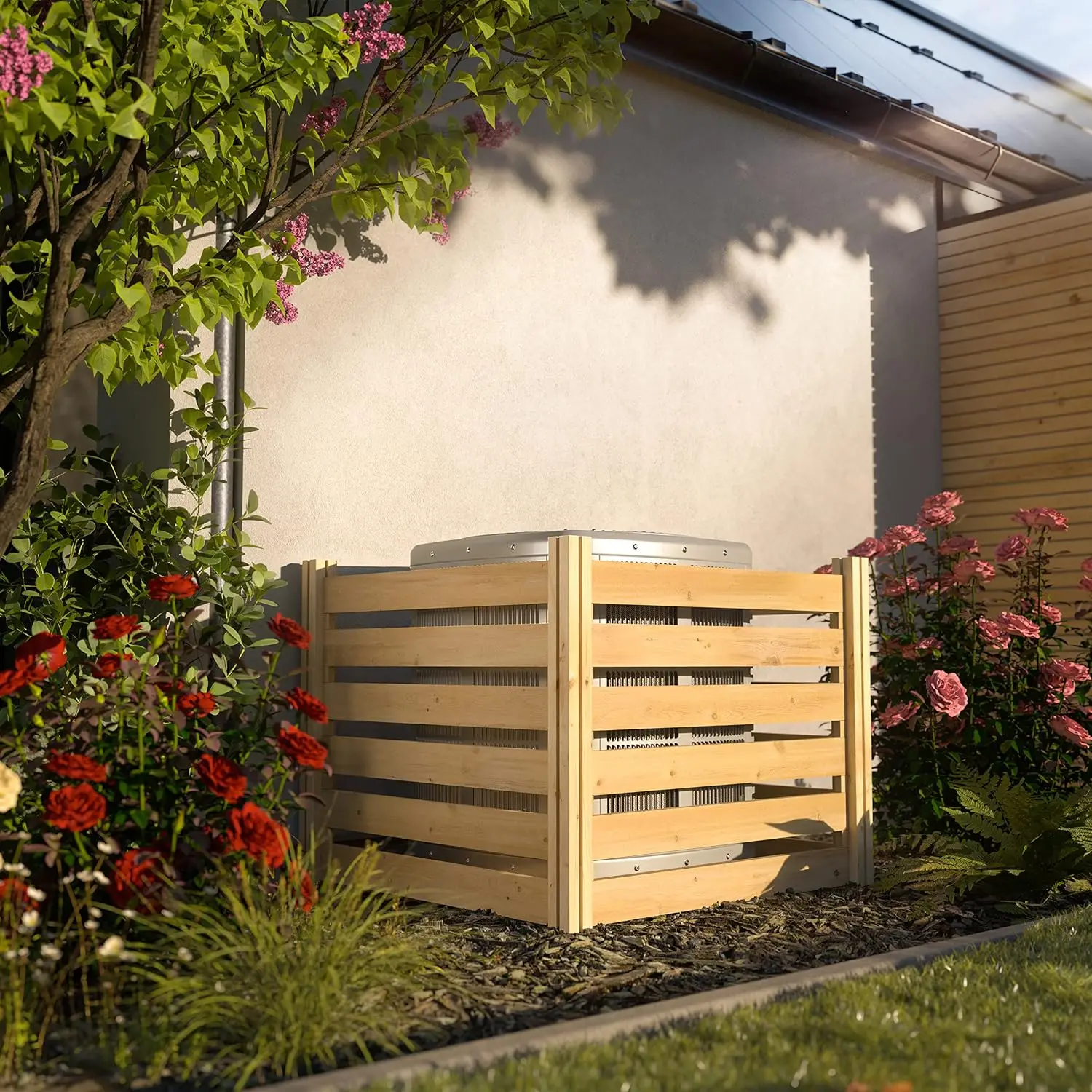 Premium Cedar Outdoor Air Conditioning Cover Privacy Screen, 36