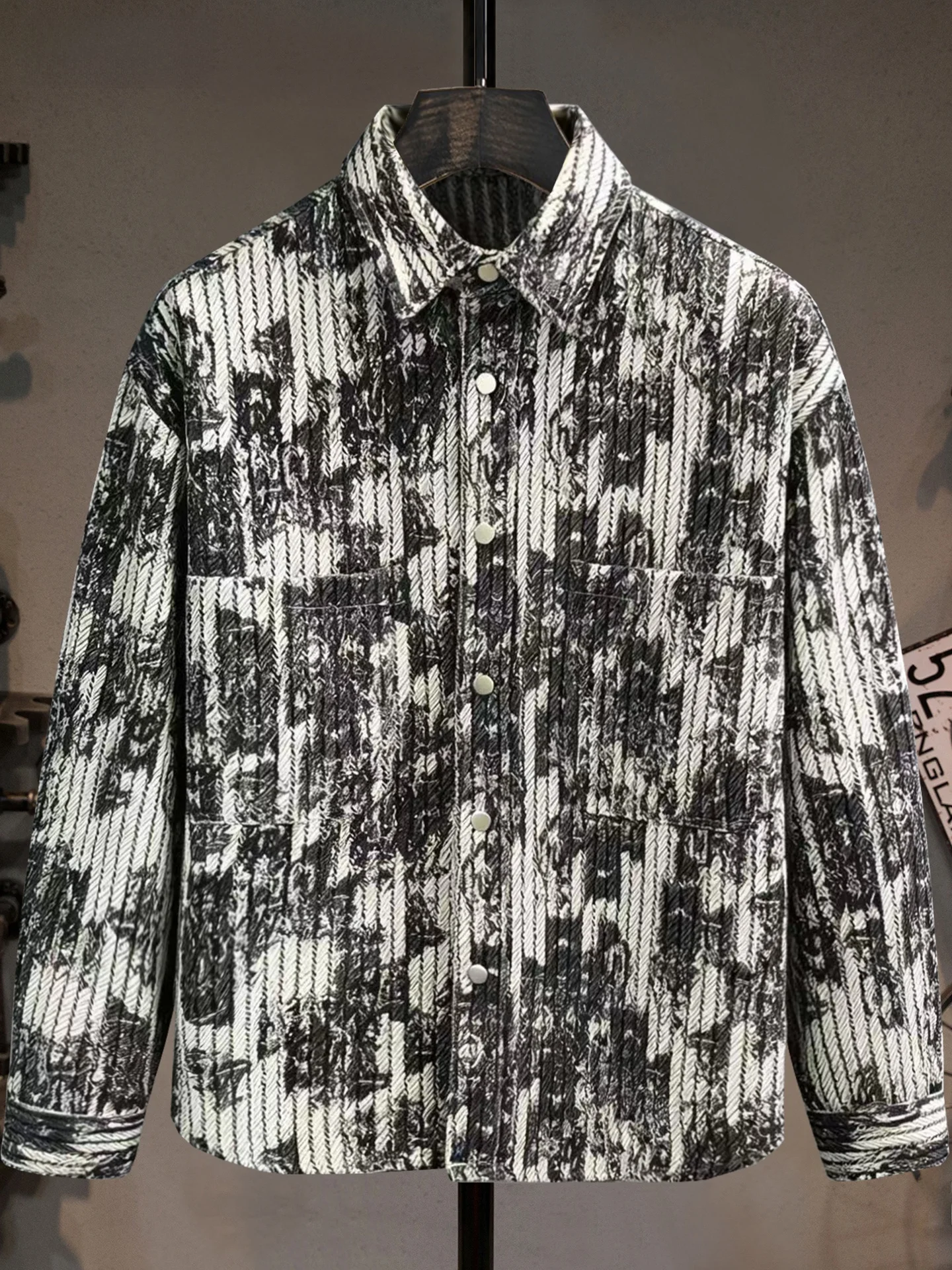 

Мужская повседневная свободная рубашка с камуфляжным принтом и бахромой, модный дизайн, плотная ткань, дышащая, немнущаяся, с длинным рукавом