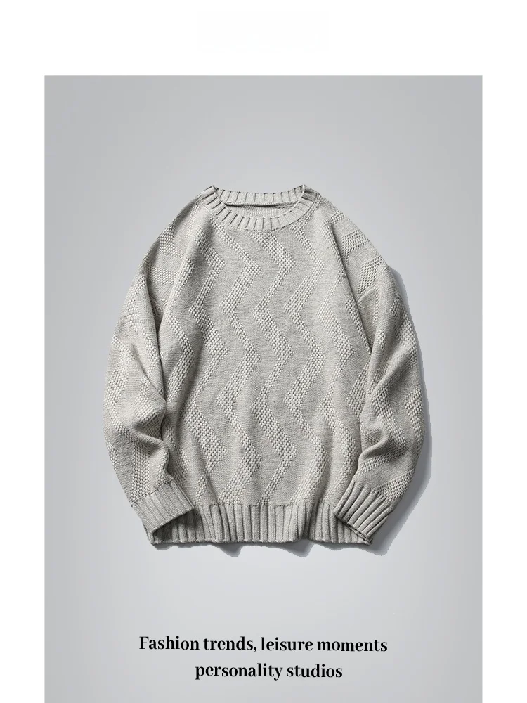 

Свитер ANXIE: Модный свободный вязаный свитер унисекс из смесового хлопка для зимы, в стиле High Street, с длинными рукавами