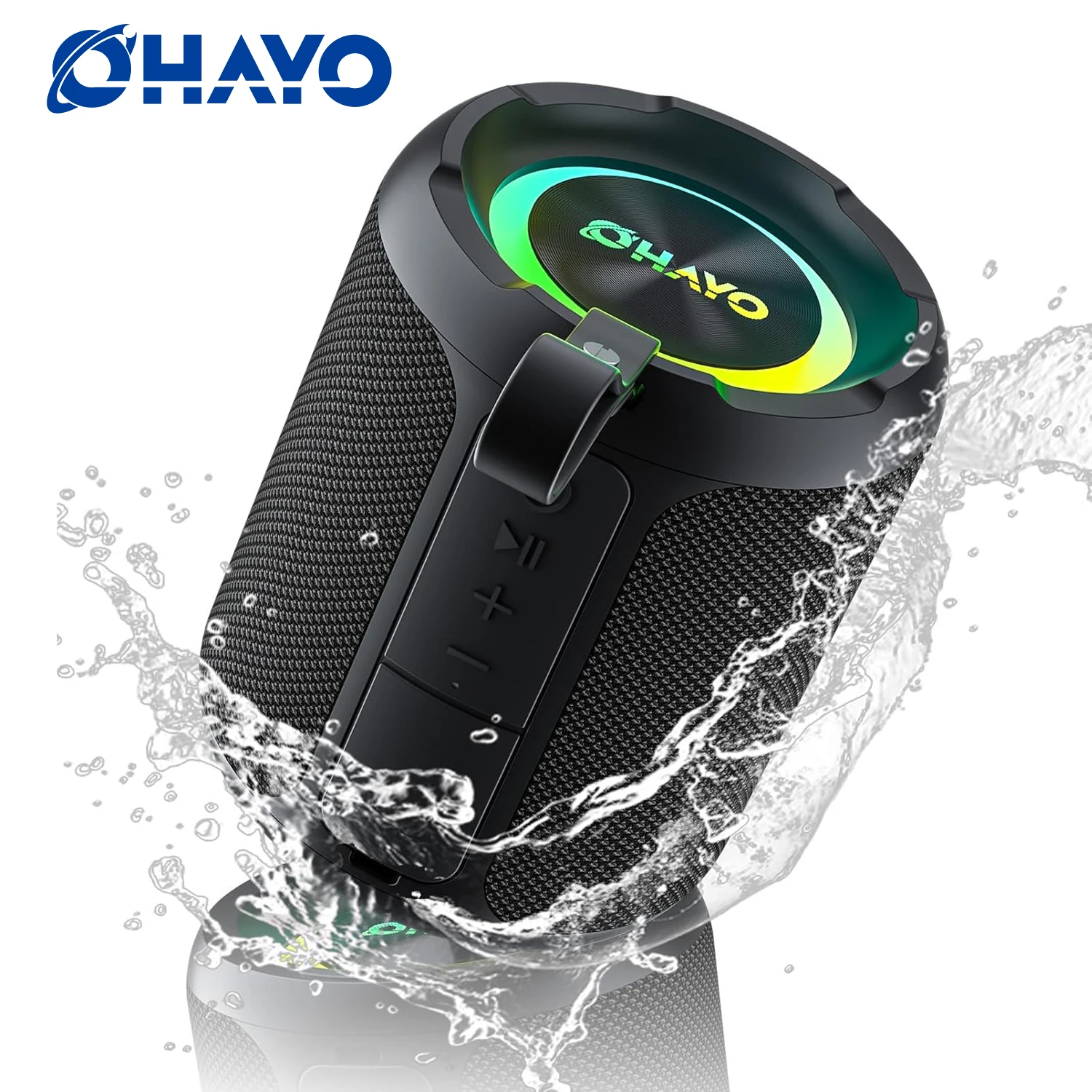 OHAYO 40W Wireless Portable Bluetooth Speaker with RGB Lights IPX7 Waterproof TWS Pairing AUX&TF-CARD in for Home Party Outdoor