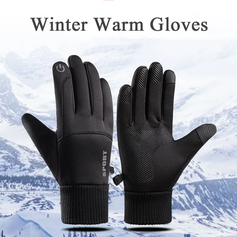 Winter Warm Gloves Touchscreen Waterproof Glove Outdoor Sports Cycling Cold-proof Gloves Non-slip Climbing Glove Winter Men Gift