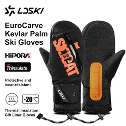 LDSKI Guantes de esquí Mujere Hombre Impermeable Invierno térmicas Kevlar 3M Thinsulate Accesorios de snowboard