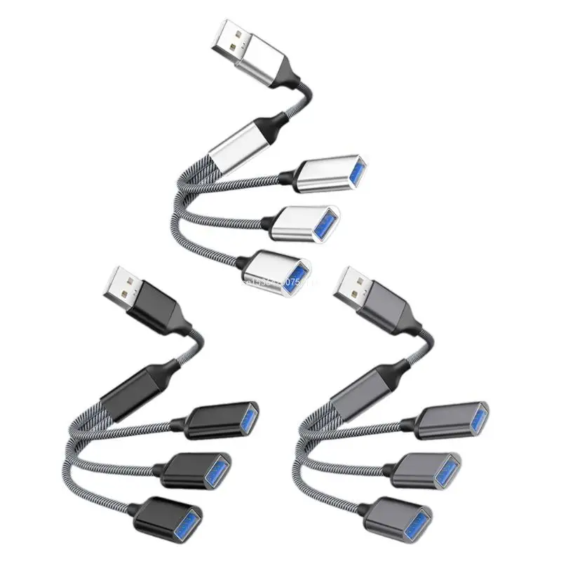 

USB to USB 2.0 Adapter OTG Cable 3 in 1 USB 2.0 Splitter Fast Charging with USB 2.0 Connectors for Tablet DropShipping