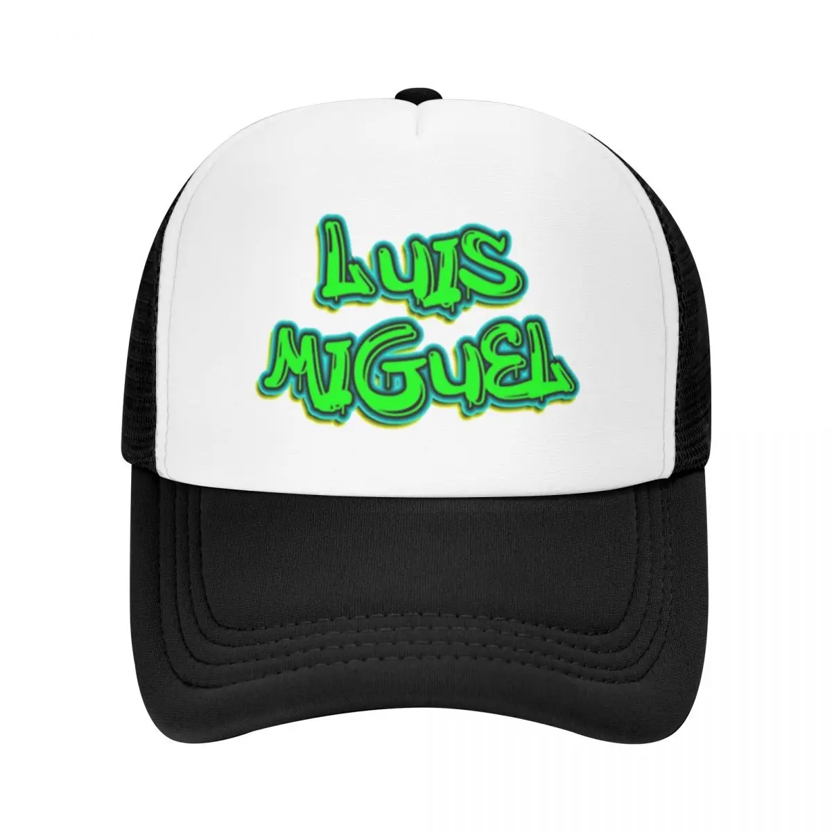 Artistic Lettering Green Luis Miguel Stylish Mesh Baseball Cap Mens High Qualiy Casquette 2024 New Dat hats