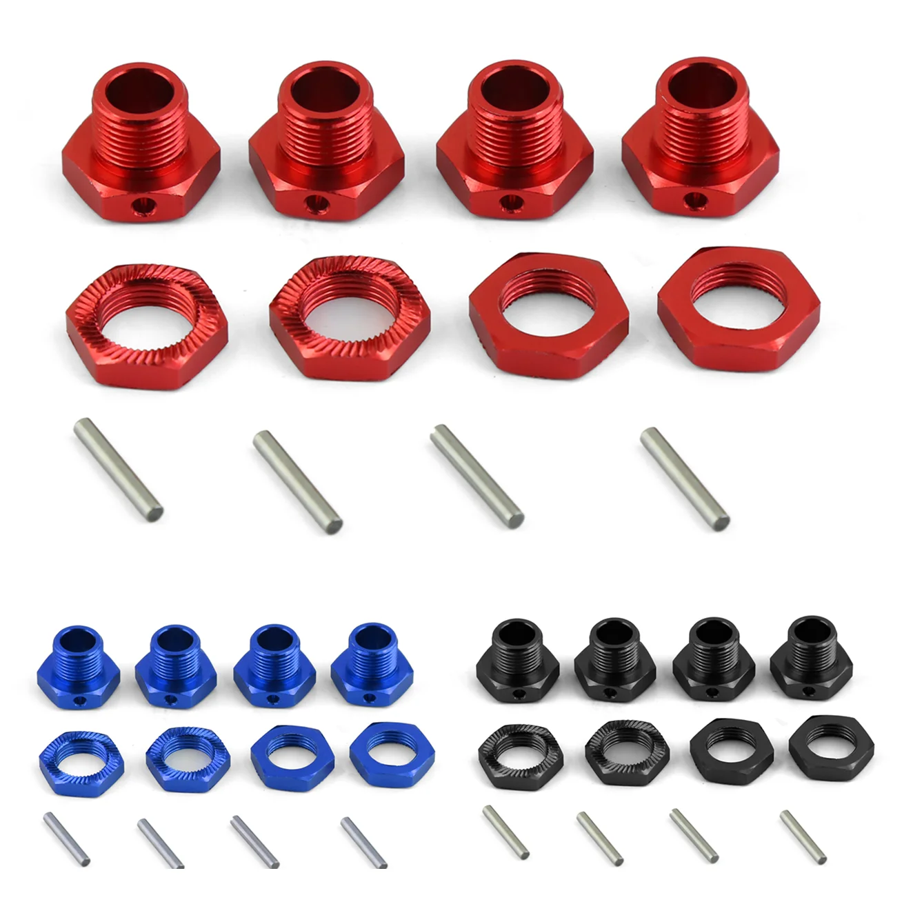 Metal 17mm Wheel Hex Hub Adapter with Nut for Arrma 1/7 Infraction Limitless Felony 6S 1/8 Typhon 6S RC Car Upgrade Parts