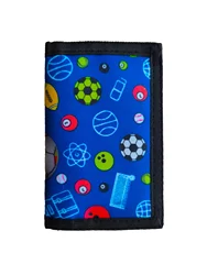 Football Basketball Boys Wallet for Kids Ages 9-14,Fire Soccer Trifold Purse Handbag Toddler/Youth Kids Wallets Coin Pocket Bag