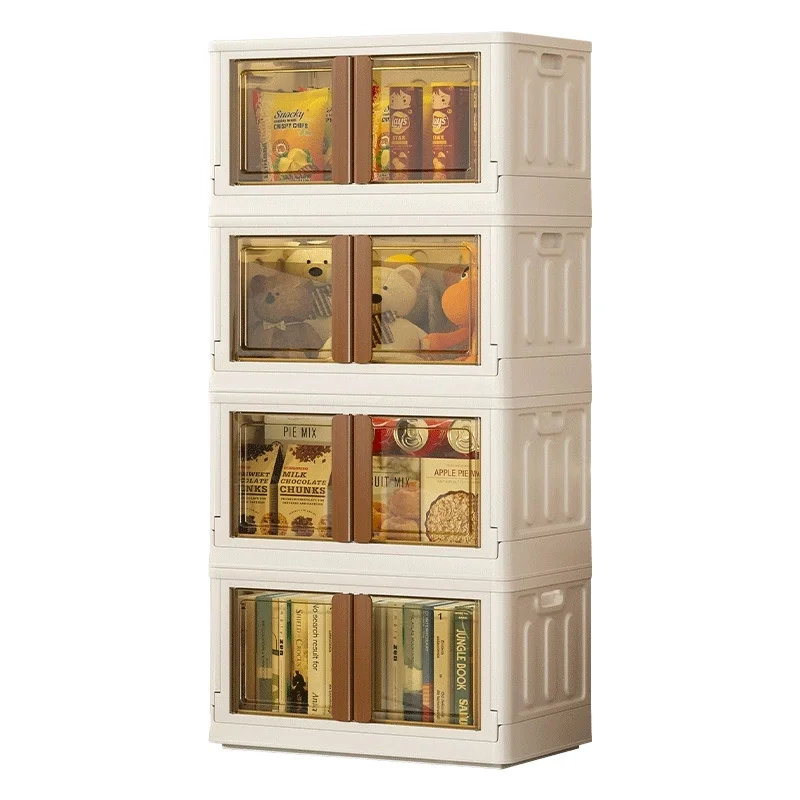 Modern Multi-stage Non-installation Folding Rotary Double Door Magnetic Locker Living Room