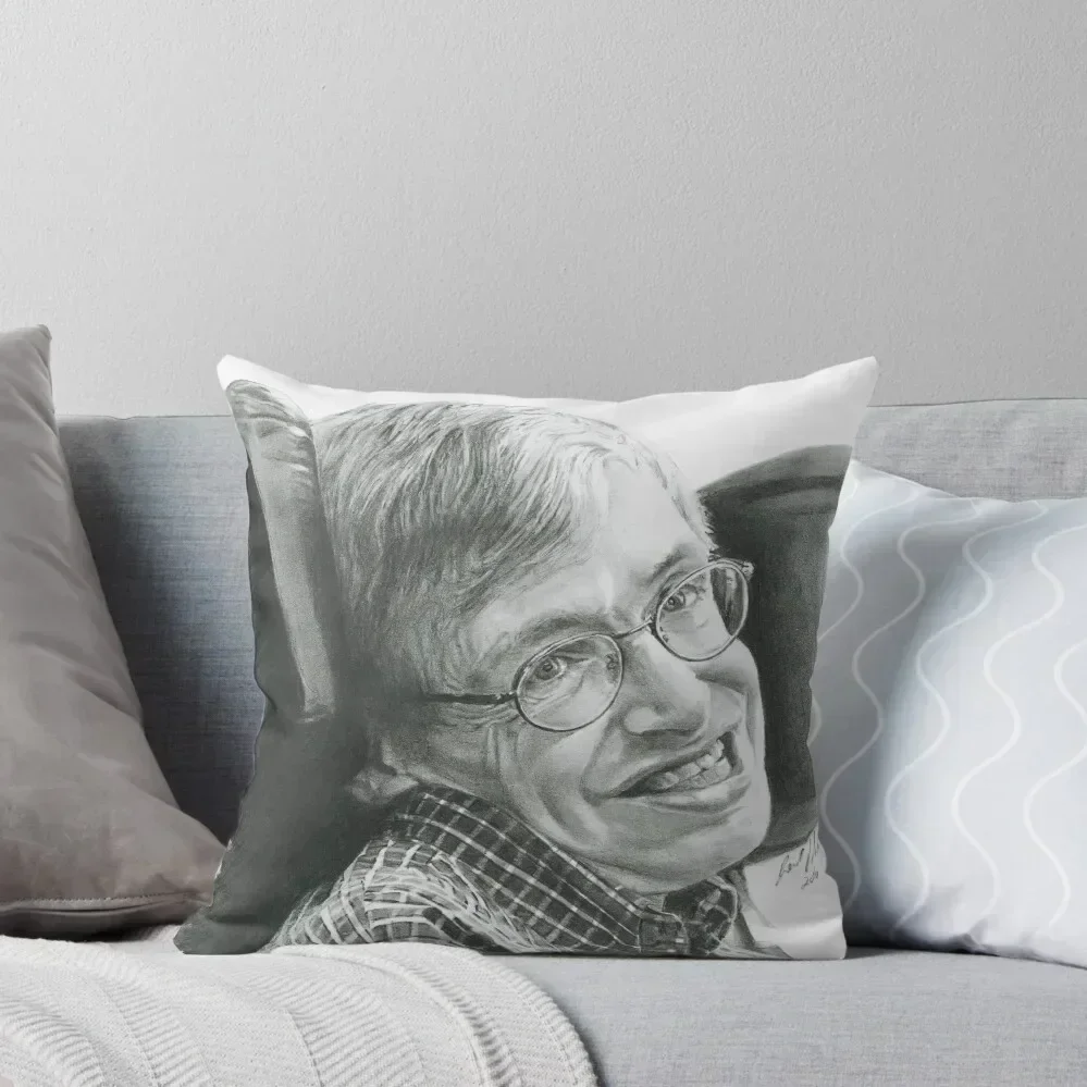 

Stephen Hawking - Timeless Smile Throw Pillow Cushion Cover Set Christmas Pillow Sofa Cushion Cover pillow