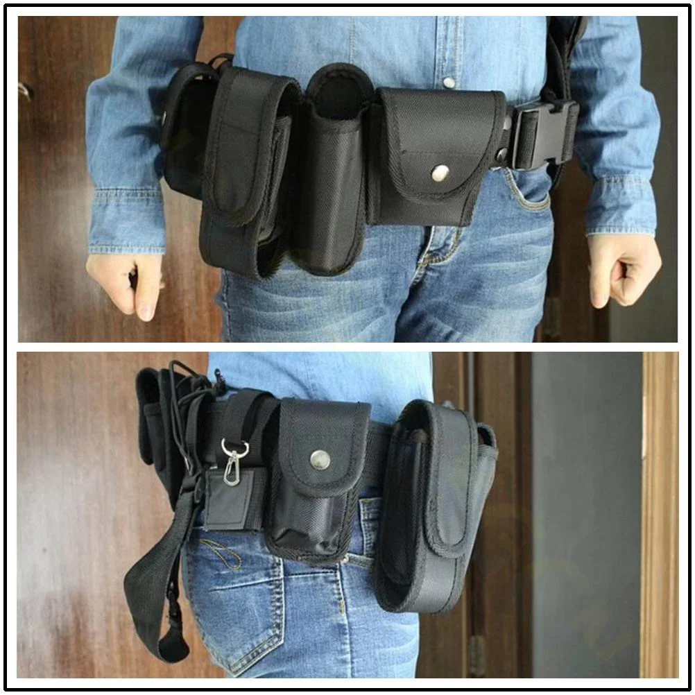 Outdoor Tactical Belt Set Police Security Guard Modular Equipment Multi-pockets Hip Pack Hunting Multifunctional Belt bag view 4