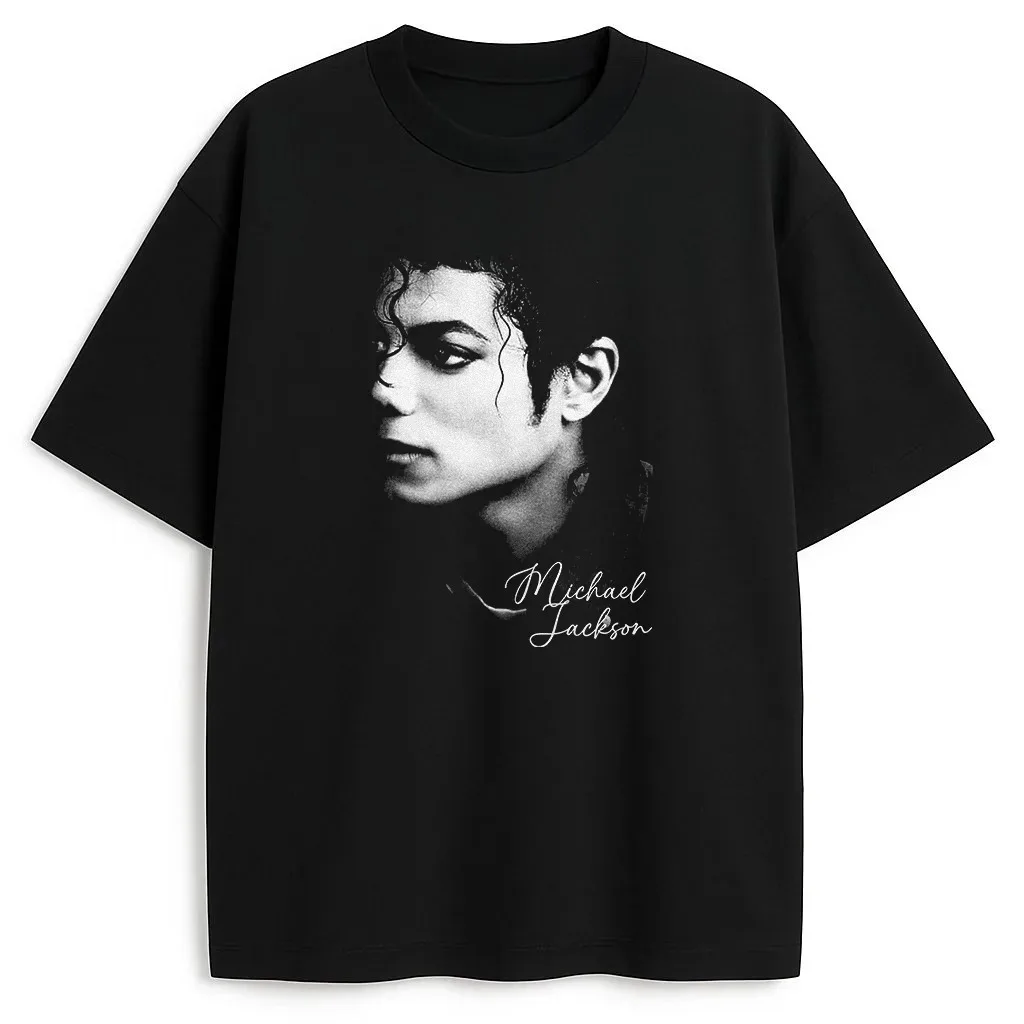 Michael Jackson Vintage T-Shirt Unisex Y2K Style Pure Cotton Crew Neck Short Sleeve Casual Fashion Summer Women And Men T-shirts