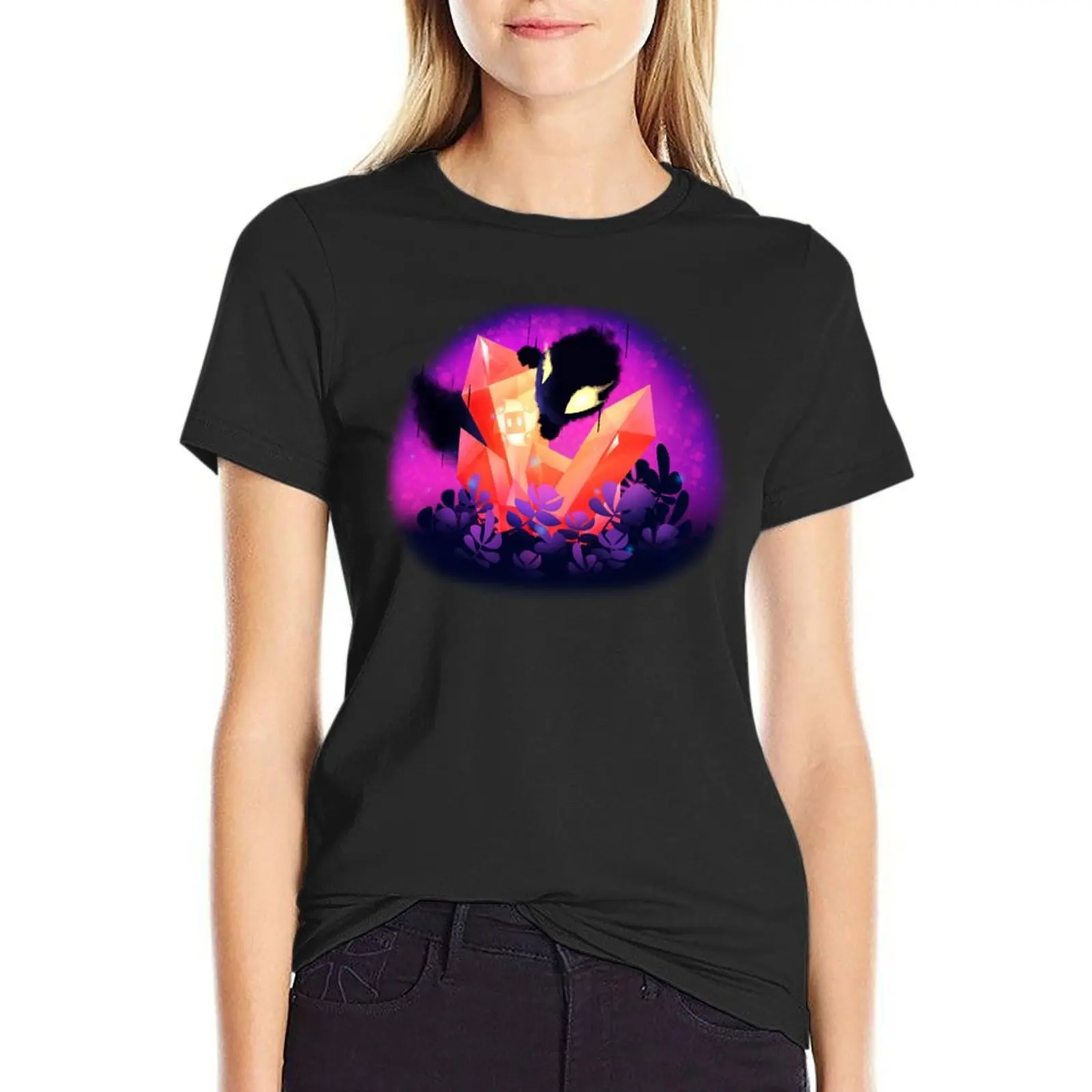 Shadow Critter With Crystals - Boxsun T-Shirt customs Short sleeve tee customs design your own heavyweights Women's t-shirt