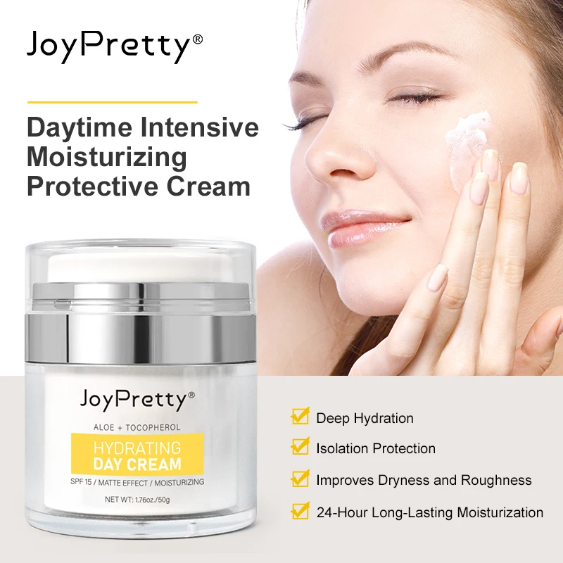 

JoyPretty Hyaluronic Acid Moisturizing Face Cream Vitamin E Whitening Hydrating Day Cream Improve Dry Facial Skin Care products