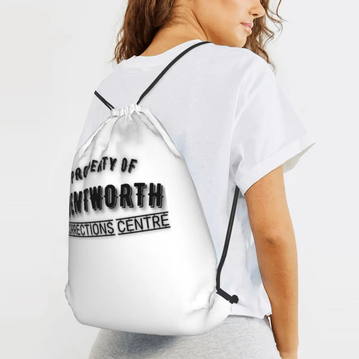

Property Of Wentworth Prison Backpacks Casual Drawstring Bags Sports Bag Book Bags for Man Woman School