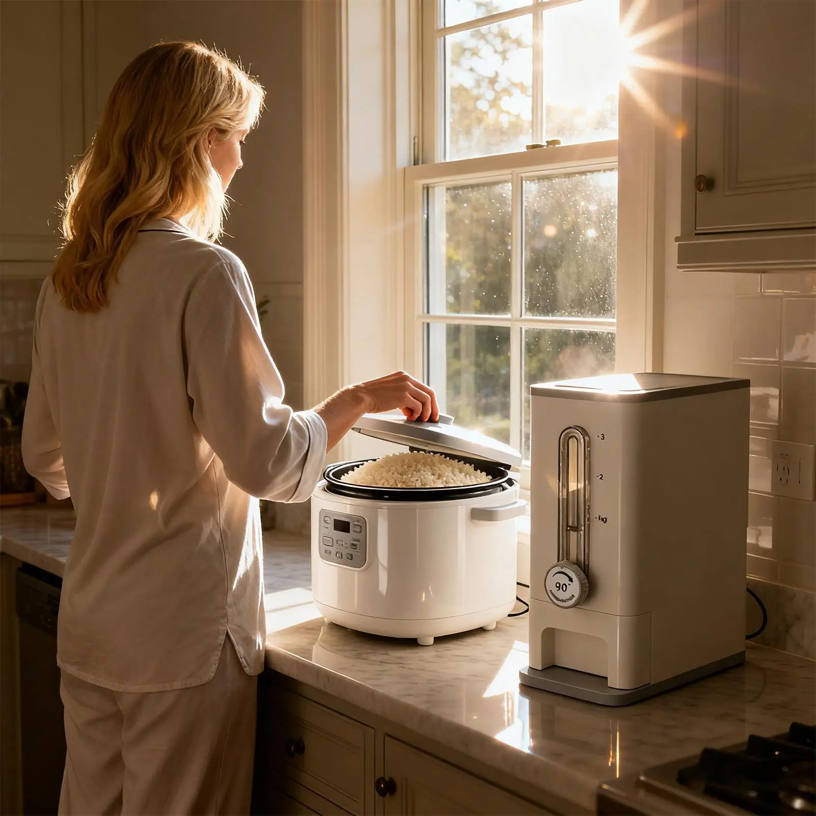 

Rice Bucket Space-Saving Cereal Bucket Airtight Food Storage Containers For Kitchen Pantry Home Household Restaurant Grain Dry