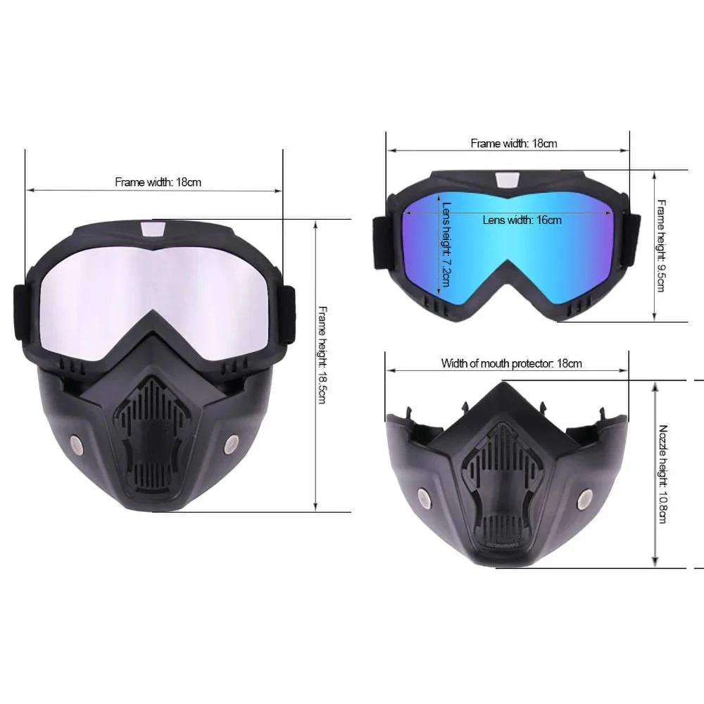 Motorcycle Riding Mask Windproof Outdoor Racing Skiing Off-Road Mask Bicycle Vehicle Sports Full Face Protection Tactical Helmet