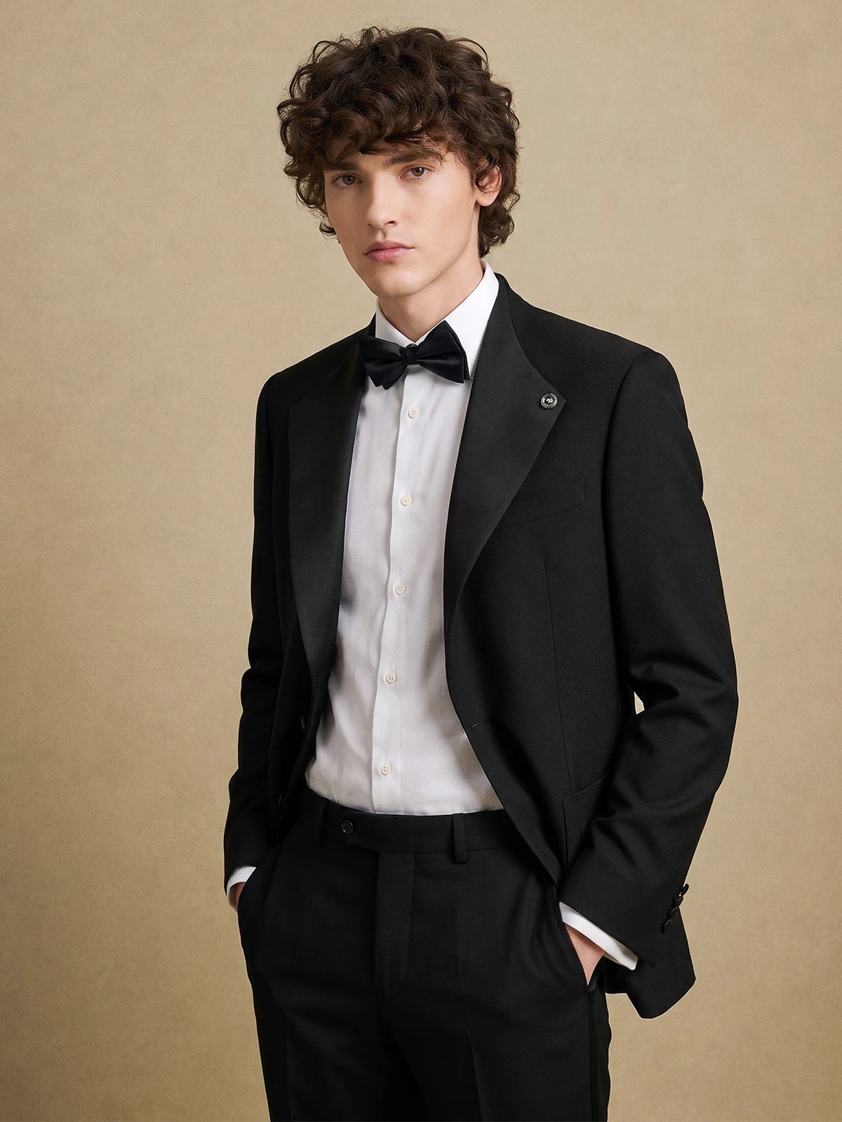 Men's Oriental Wedding Tuxedo Suit Mandarin Collar Blazer Set Chinese Style Formal Groom Engagement Wear for Fall Winter