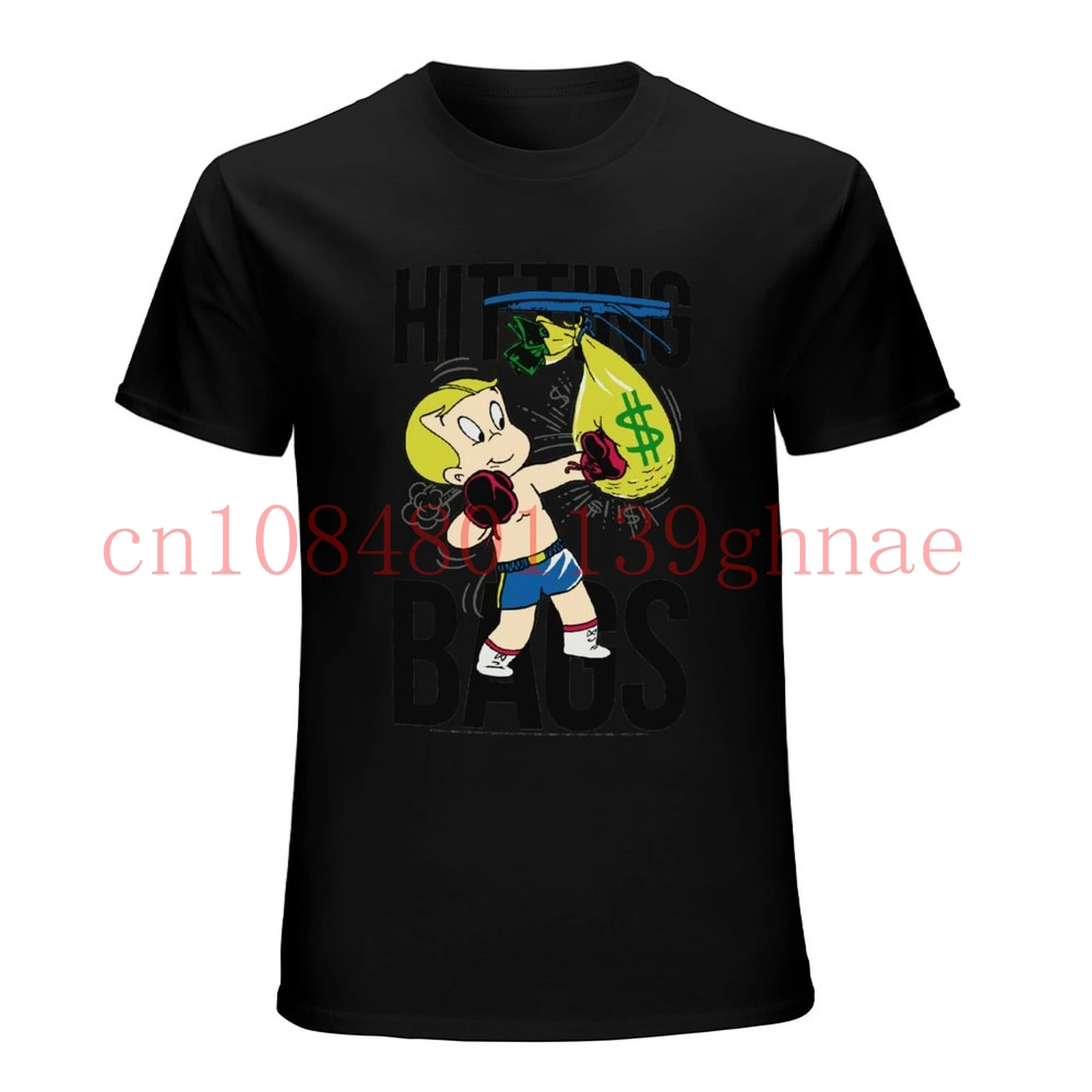 Richie Rich Make It Rain T Shirt Mens Licensed Cartoon Merchandise Gray