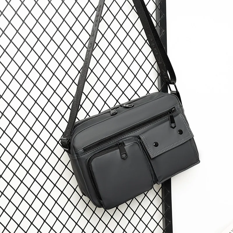 حقيبة كروس جلدية مقاومة للماء لكل من الرجال والنساء للسفر المربع الأفقي وحقيبة ظهر صغيرة بكتف واحد في الهواء الطلق #4