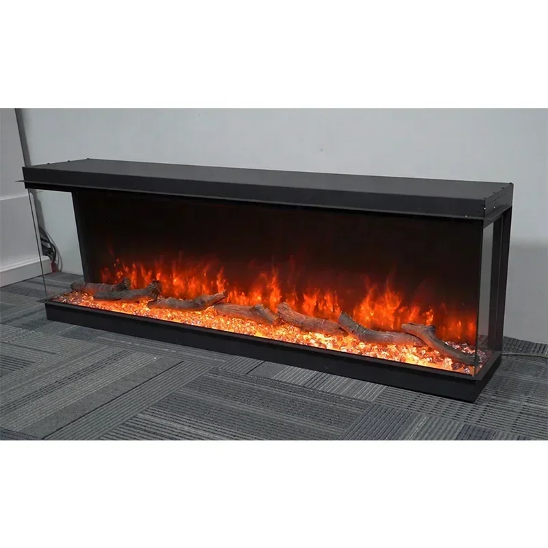 Manufacturer Wholesale Electric Fireplaces Heater 750w 1500w  LED Decor Flame 3 Sided Electric Fireplace