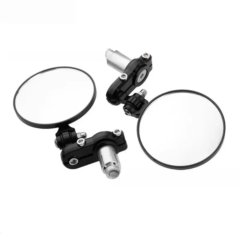 

7/8 "22 мм для Cafe Racer, 2 шт., универсальное алюминиевое боковое зеркало с ручкой заднего вида со светодиодной подсветкой, зеркало для мотоцикла, руль