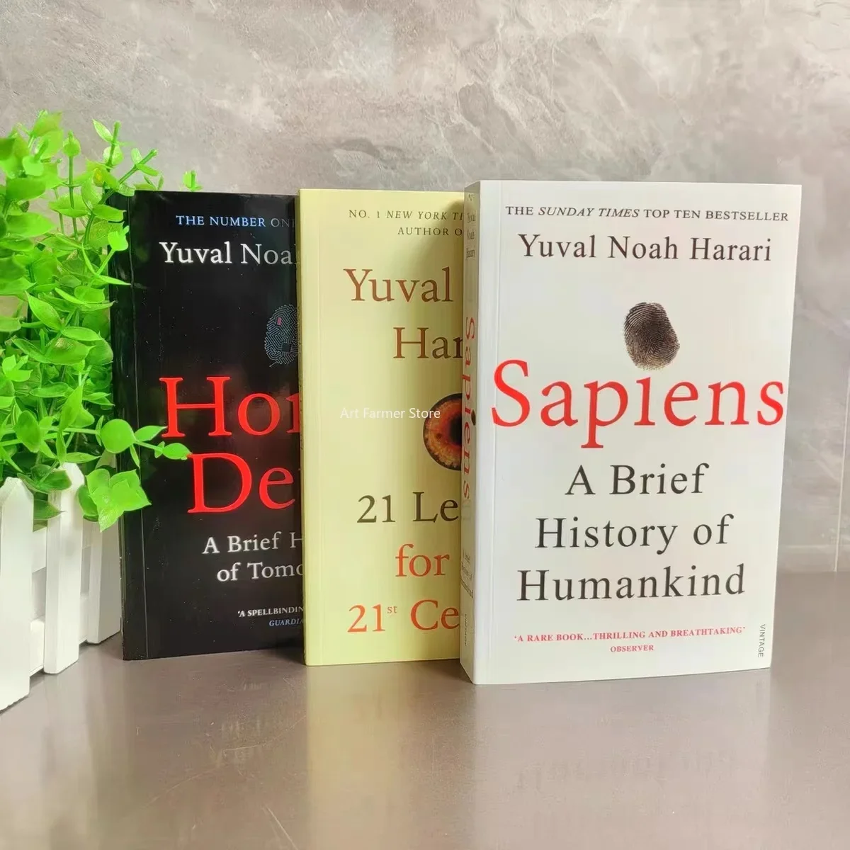 dah Harari Books Set(Sapiens, Homo Deus, 21 Lessons for 21st Century) Paperback Book in English