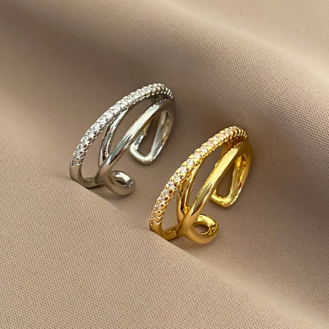 

PONYKISS стерлингового серебра 925 пробы с цирконием и крестом, геометрические кольца для женщин, минималистичные модные ювелирные изделия, аксессуары для открытия