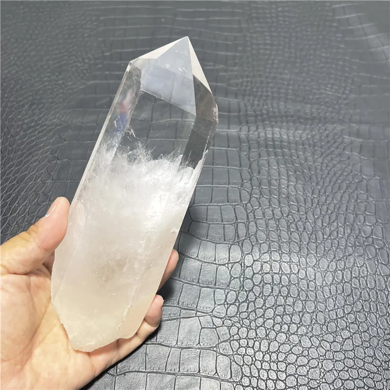 

833g Large Clear Lemurian Seed Quartz Natural Point Cluster Crystal Rough Healing