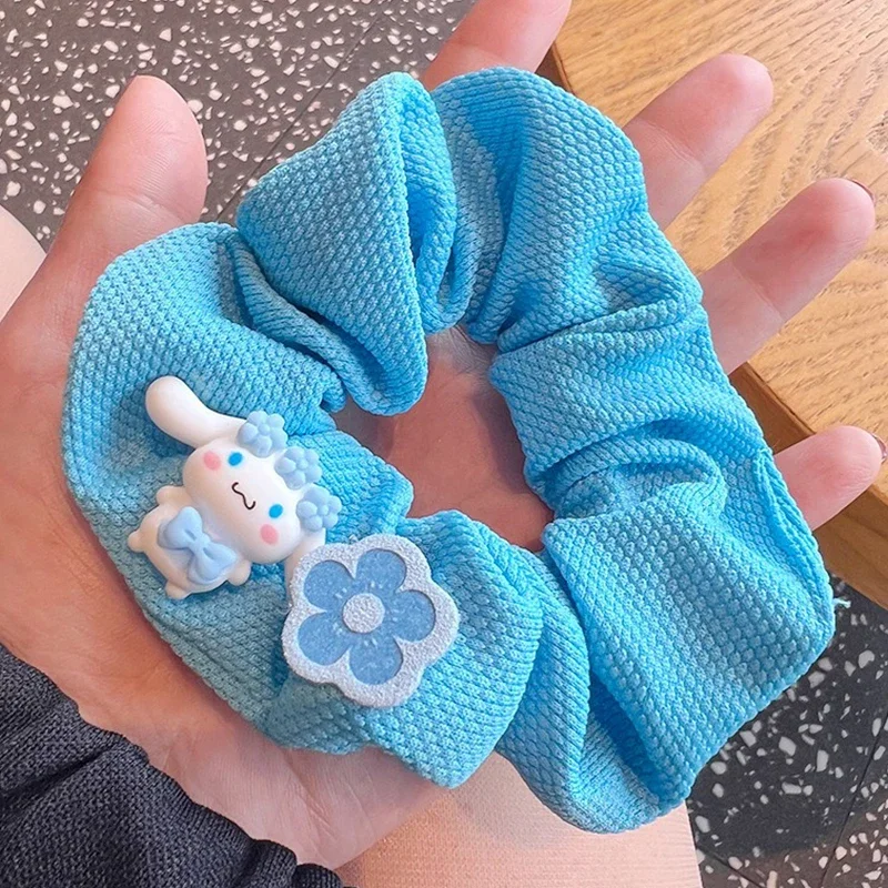 Sanrio Cinnamoroll Kawaii Cartoon Scrunchie Creative Animation Hair Accessories Head Rope Hair Band Children Like Birthday Gifts