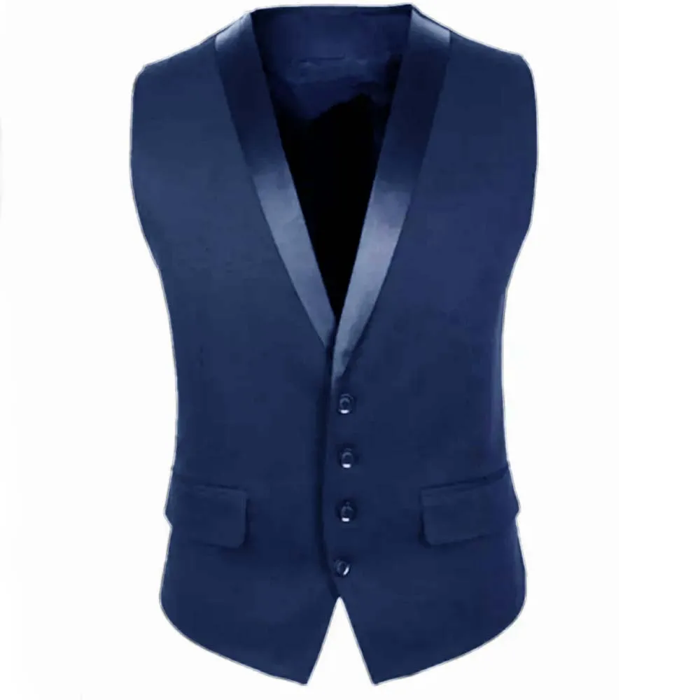 Chaleco de moda para hombre, traje ajustado informal sin mangas, chaqueta Formal de negocios, novedad