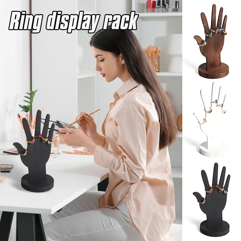 

Hand Jewelry Stand Wooden Hand Form Jewelry Display Holder Mannequin Finger Hand Display for Bracelet Ring Watch Organizer