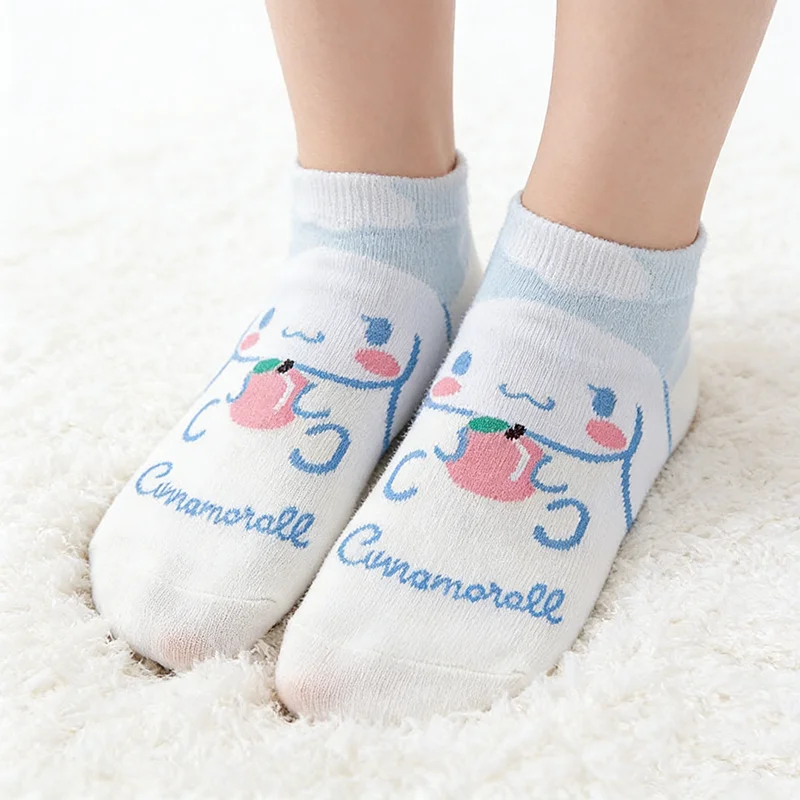 5pair Cute Cartoon Socks Women's Casual Socks Light and Breathable Short Tube Socks Fashion Trend