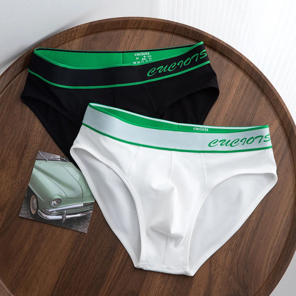 Mens Cotton Underwear Briefs Breathable Elastic U Pouch Mid Rise Tight Fit Close Fitting Sports Underpants for Movement Support