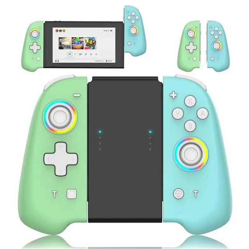 Top new For Switch OLED Wireless Gamepad NS Joy-com Bluetooth Controller With Colorful Lights Game Handle For Nintendo Switch