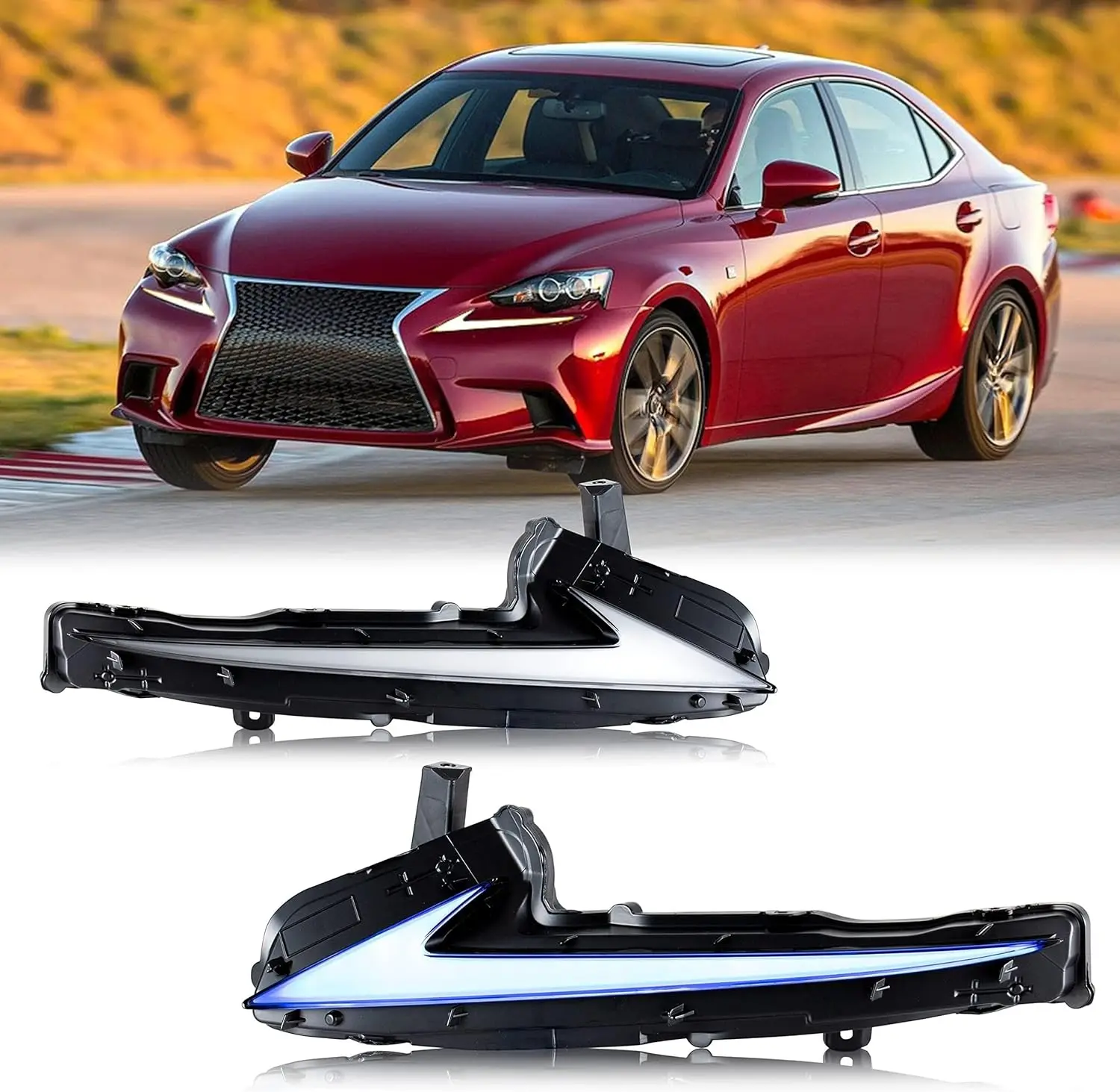 Lexus 250-350/300用の超軽量でモダンなデイタイムランニングライト
