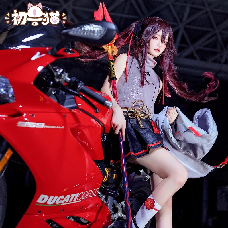 

Hu Tao Cosplay Game Genshin Impact Anime Women Fashion Daily Outfit Hutao Role Play Halloween Party Casual Suit Full Set Stock