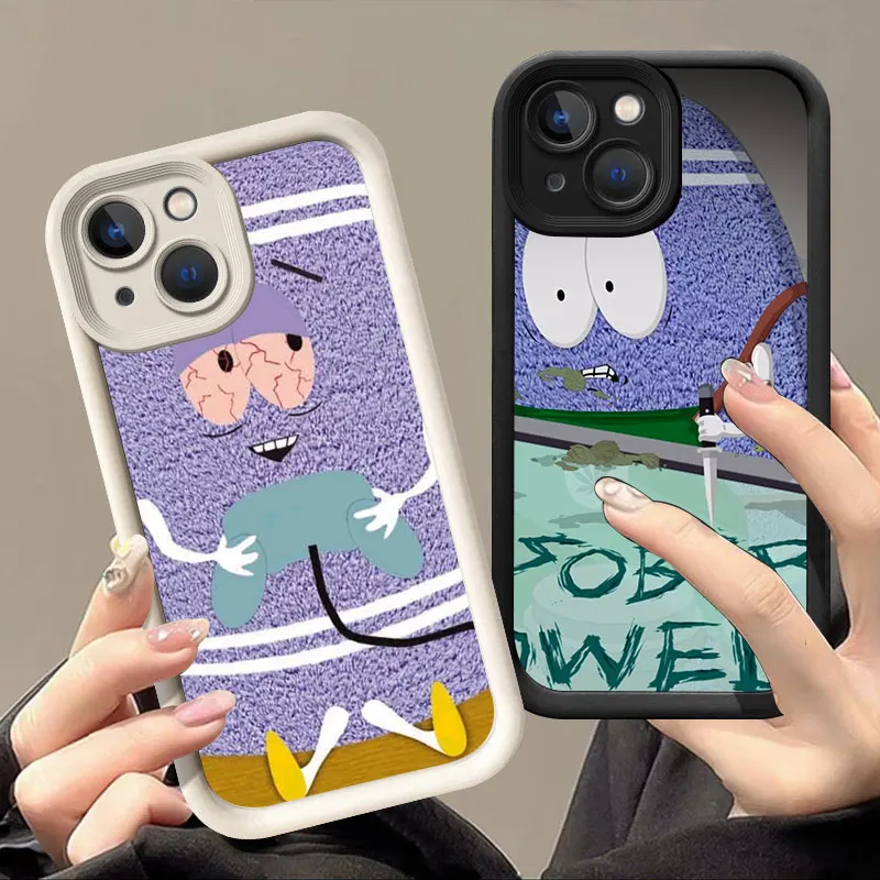 S-South Park Towelie Soft Silicone Phone Case For Apple iPhone 12 13 Mini 11 14 15 16 Pro Max 7 8 Plus